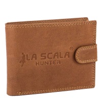 La Scala Hunter férfi bőr pénztárca mogyoróbarna XV11-04