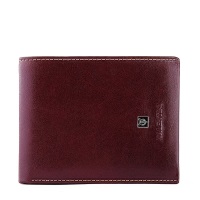 Portefeuille pour hommes de luxe Valentini avec boîte-cadeau marron 486-292E