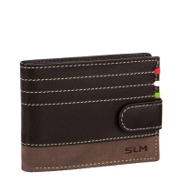 SLM férfi pénztárca átkapcsolóval barna SE102/T