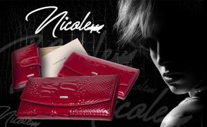 Dorazily dámské peněženky NICOLE s krokodílím vzorem z kvalitní lakované kůže.