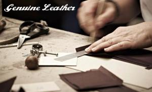What is a genuine leather wallet made of?