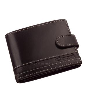 Usnjena moška denarnica s stikalom Giultieri GCS102/T črna