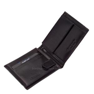 Kožená pánská peněženka s vypínačem Giultieri GCS1021 černá