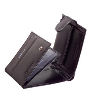 Usnjena moška denarnica s stikalom Giultieri GCS1021/T črno-siva