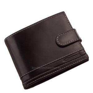 Skórzany portfel męski z włącznikiem Giultieri GCS6002L/T czarny