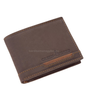 Kožená pánska peňaženka s prepínaním GreenDeed hnedá AFK102