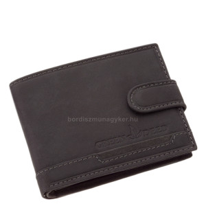 Usnjena moška denarnica s preklopom GreenDeed črna AFK102/T