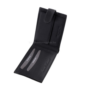 Portefeuille en cuir pour homme dans une boîte cadeau noir SCB09/T