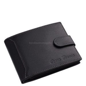 Leather men's wallet in gift box black SCC09/T