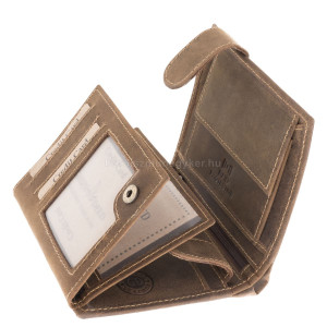 Bőr irattartó pénztárca motoros mintával GreenDeed CHOP3072/T barna