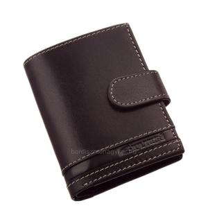 Bőr kártyatartó átkapcsolóval Giultieri GCS2038 fekete