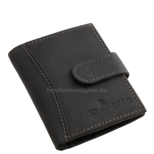 Bőr kártyatartó átkapcsolóval GreenDeed GHK2038/T fekete