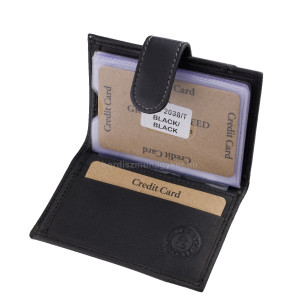 Suport card din piele în cutie cadou neagră GreenDeed REC2038/T