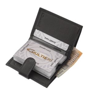 Bőr kártyatartó díszdobozban fekete SCN2038/PTL