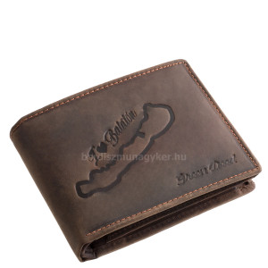 Bőr pénztárca Balaton mintával GreenDeed BALA1021 barna