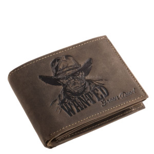 Bőr pénztárca bandita mintával GreenDeed WANT1021 barna