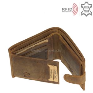 Bőr pénztárca kerékpáros mintával RFID BICR9641/T