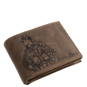 Leren portemonnee met Hongaars soldatenpatroon GreenDeed MSOLD1021 bruin
