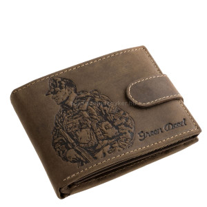 Leren portemonnee met Hongaars soldatenpatroon GreenDeed MSOLD1021/T bruin