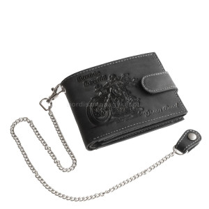 Bőr pénztárca motoros mintával GreenDeed CHOP1021/TL fekete