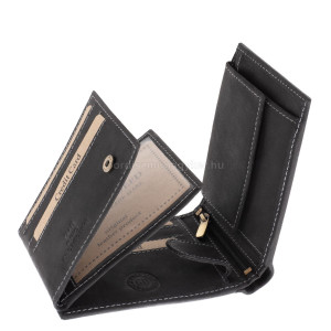 Bőr pénztárca motoros mintával GreenDeed CHOP1021L fekete