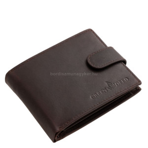 Leather wallet with RFID protection brown CMM1021/T