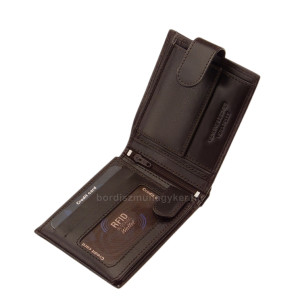 Bőr pénztárca RFID védelemmel barna RG08/T