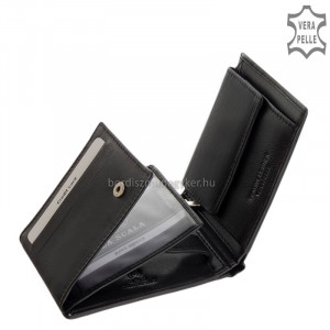 Bőr pénztárca RFID védelemmel fekete ACL1021