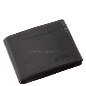 Bőr pénztárca RFID védelemmel fekete AST102