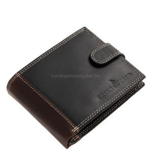 Leather wallet with RFID protection black-brown CMM1021/T