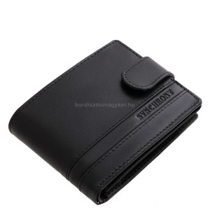 Bőr pénztárca RFID védelemmel fekete RG102/T