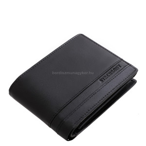 Bőr pénztárca RFID védelemmel fekete RG1021
