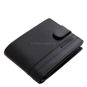 Bőr pénztárca RFID védelemmel fekete RG1021/T