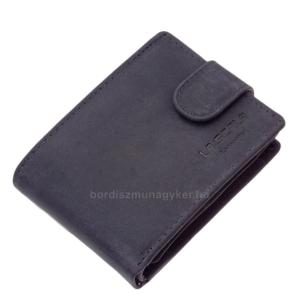 Bőr pénztárca RFID védelemmel kék LSH102/T