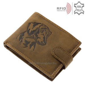 Leather wallet with dachshund pattern RFID TACSIR1021 / T