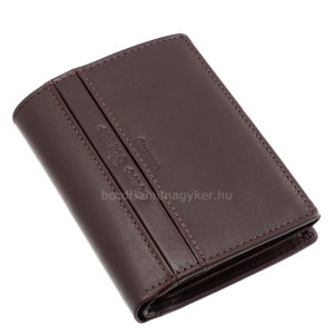 Csíkbetétes Corvo Bianco elegáns férfi irattartó pénztárca barna CBF3073