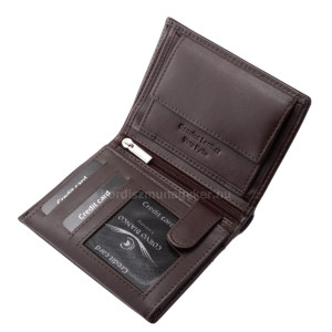 Csíkbetétes Corvo Bianco elegáns férfi irattartó pénztárca barna CBF3073