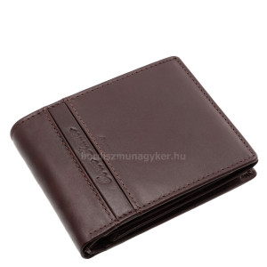 Csíkbetétes Corvo Bianco elegáns férfi pénztárca barna CBF1021