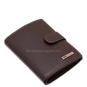 Muški kožni novčanik za dokumente u poklon kutiji s kopčom La Scala QTN3272/T smeđi