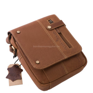 Herre lædertaske GreenDeed 297SB cognac