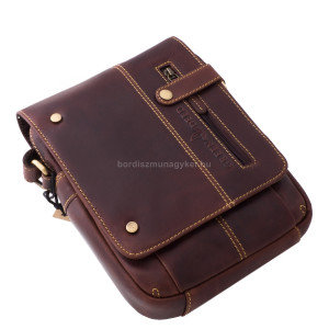 Herre lædertaske GreenDeed 297SB mørkebrun