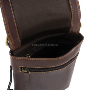 Pánská kožená taška sportovně elegantní GreenDeed FIR02C tmavě hnědá