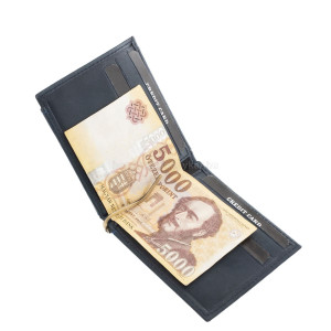 Férfi dollártárca valódi bőrből Corvo Bianco MCB-D kék