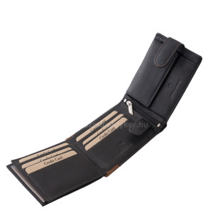 Férfi pénztárca díszdobozban fekete-barna GreenDeed SNH1021/T