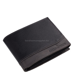 Moška denarnica v darilni škatli črno-siva GreenDeed REC1021
