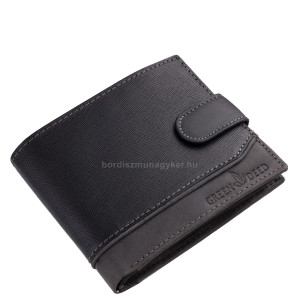 Men's wallet in gift box black and gray GreenDeed REC6002L/T