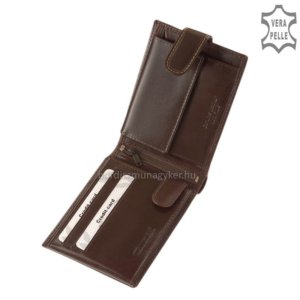 Férfi pénztárca fényes bőrből barna SIV1021/T