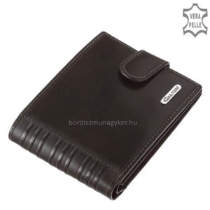 Férfi pénztárca fényes bőrből fekete SIV09/T