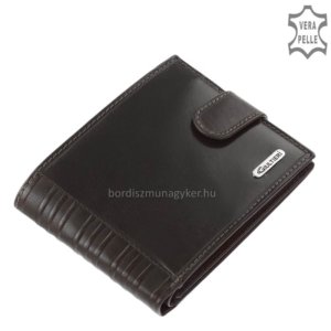 Férfi pénztárca fényes bőrből fekete SIV1027/T