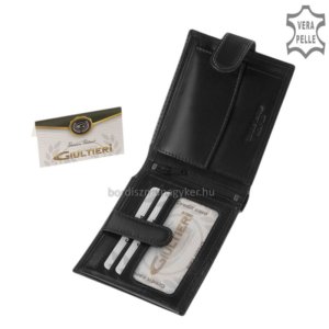 Férfi pénztárca fényes bőrből fekete SIV6002L/T